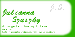 julianna szuszky business card